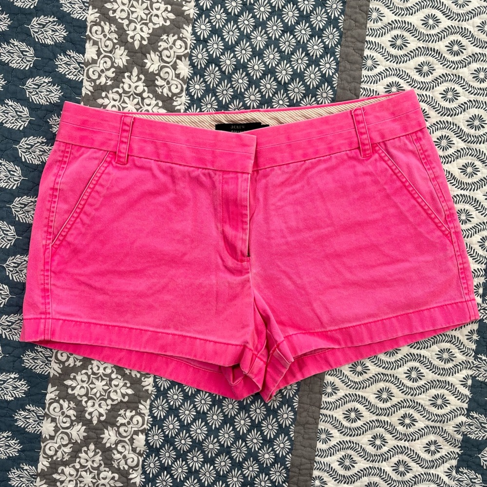 J. Crew shorts, size 12, 3” inseam, hot pink